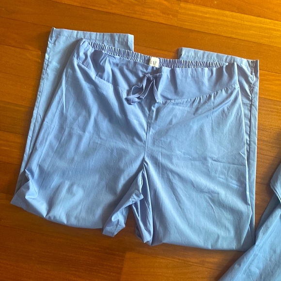 Maternity GAP Pretty Blue Button Up Cotton Pajama Set NWOT - Size M - Picture 2 of 16